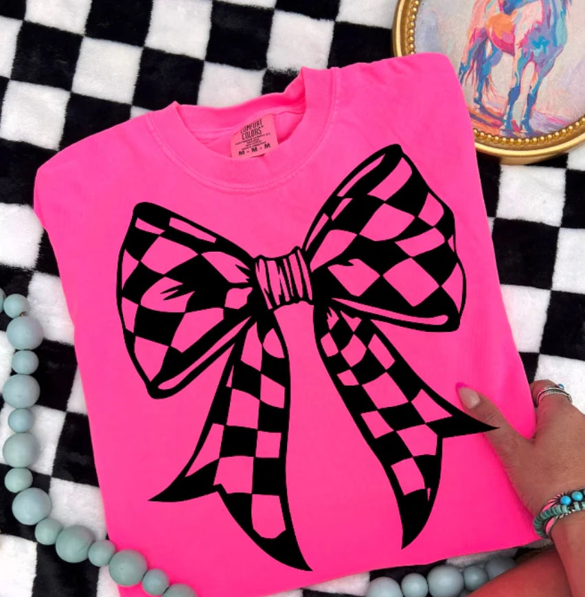 CHECKERED BOW