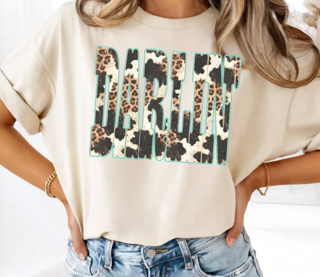 DARLIN' (COW PRINT)