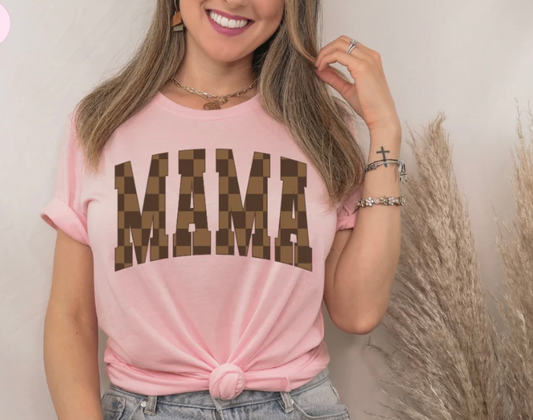 MAMA - BROWN CHECKERED