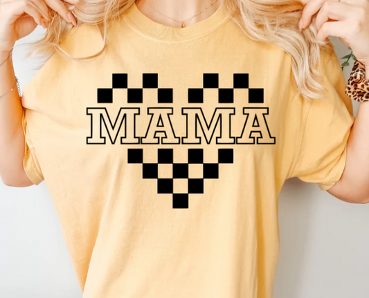 MAMA CHECKERED HEART